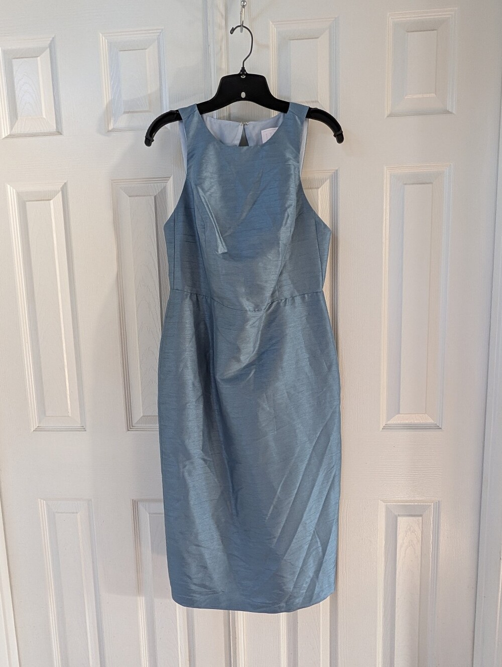 Classic Sleeveless Light Blue Sheath Dress - Tags Attached